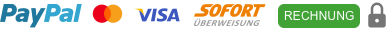 Paypal, Mastercard, Visa, Sofort Überweisung, Rechnung